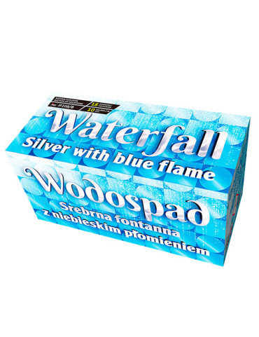 CASCADE  ARGENT FLAMME BLEUE